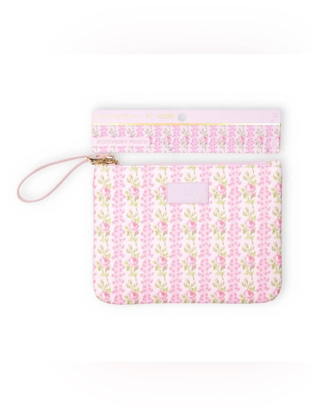 Love shack fancy target Yoobi Pink Floral Ruffle Accessory Pouch